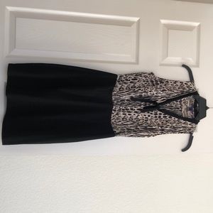 Cheetah black and beige dress